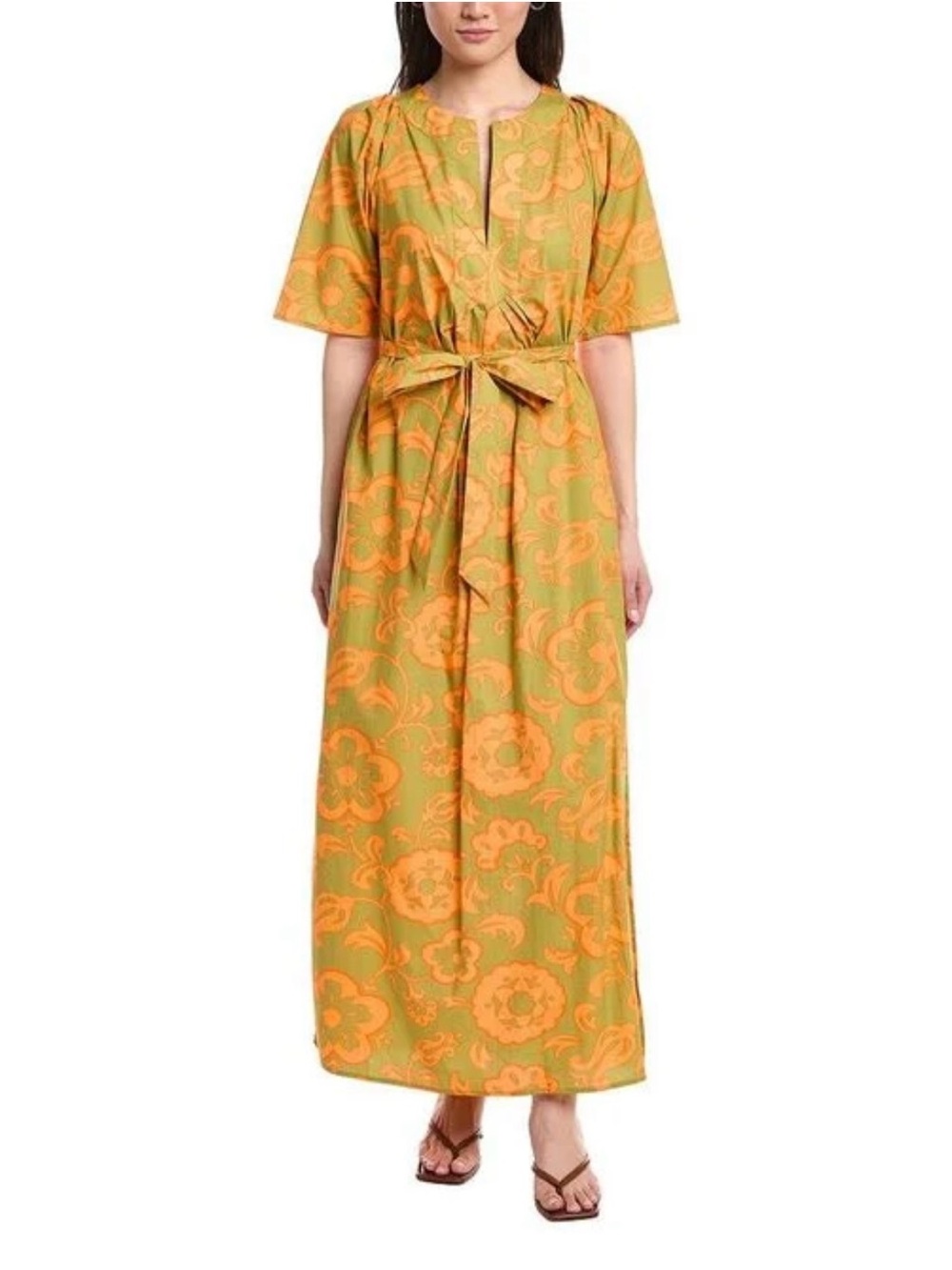 New Flora Bea NYC Vale Cotton Maxi Dress size XL